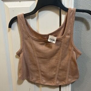 Arizona Cropped Top In Dust Pink Womens Size M‎